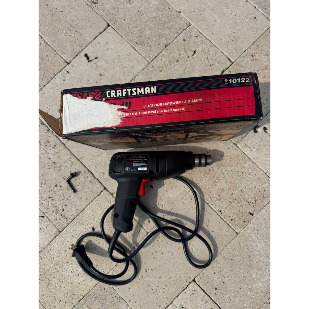 Craftsman 3/8 in Corded Drill Variable Speed Reversible 1/3 HP USA - Picture 11 of 12